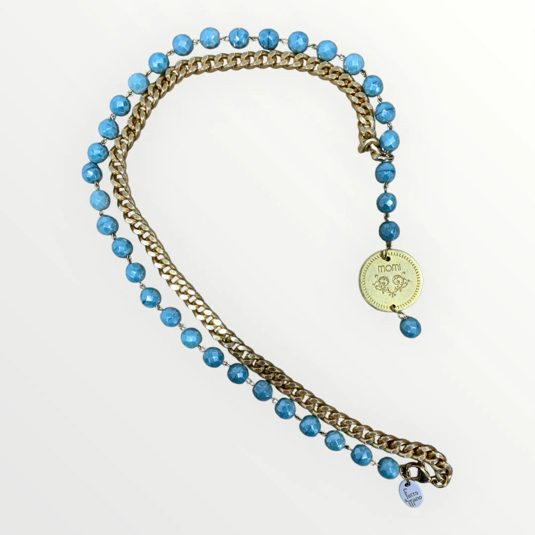 MOMI - FRANCESCA LONG MEDAL NECKLACE
