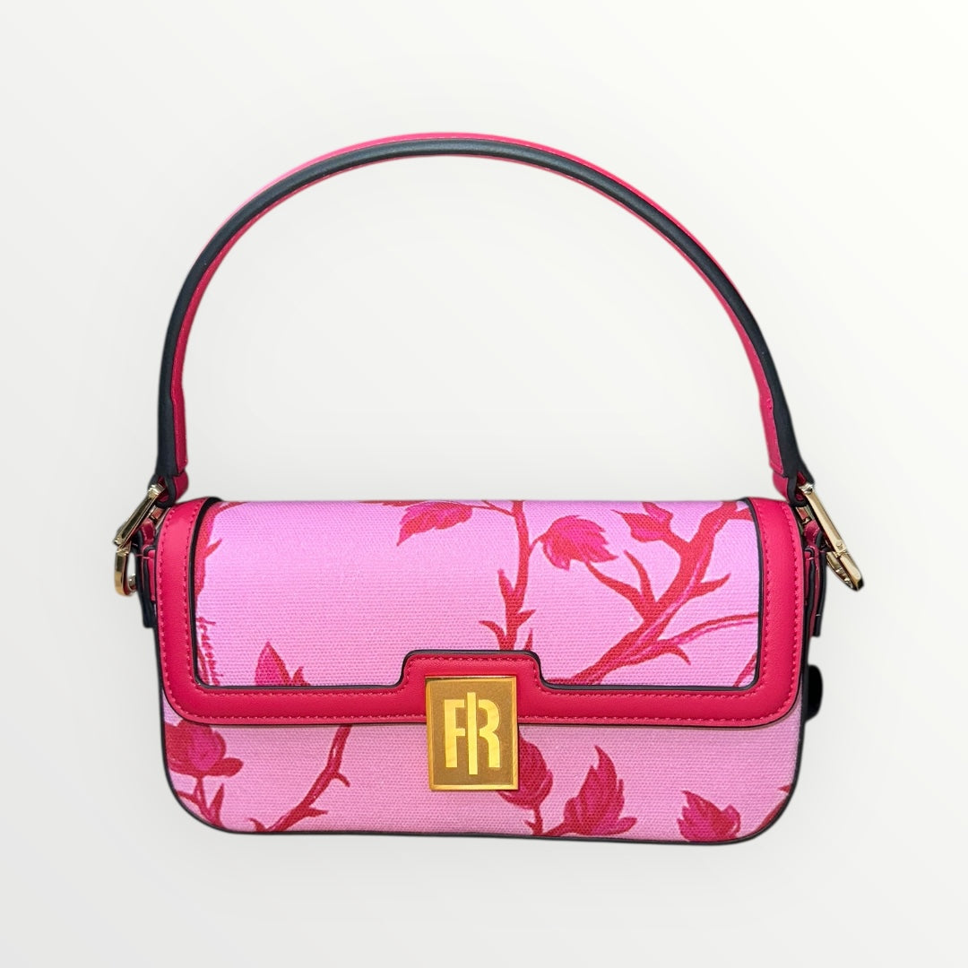 FRACOMINA - BORSA A SPALLA CON ROSE