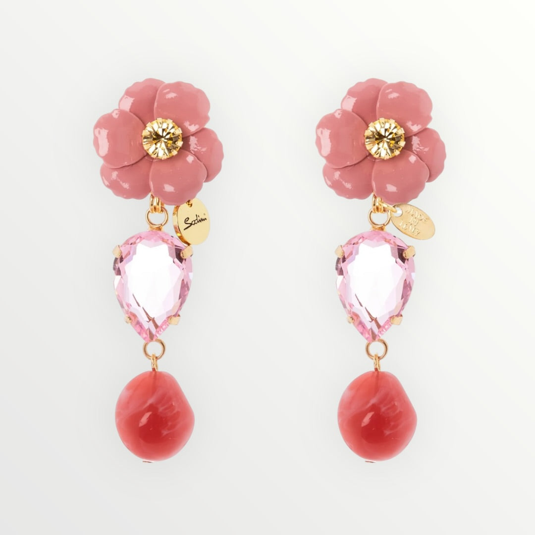 SODINI - ORECCHINI FIORE PENDENTE