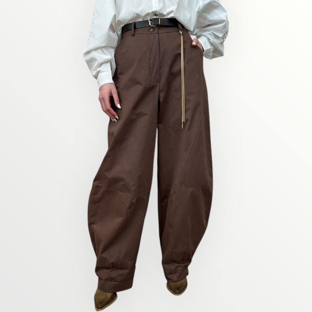 HAVEONE - PANTALONE BALLOON CON CATENELLA