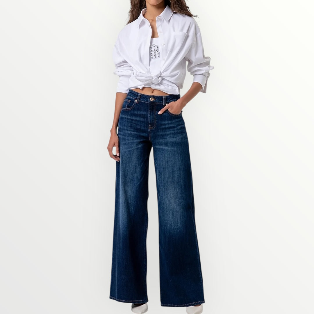 FRACOMINA - JEANS FLARE DENIM LAVAGGIO MEDIO