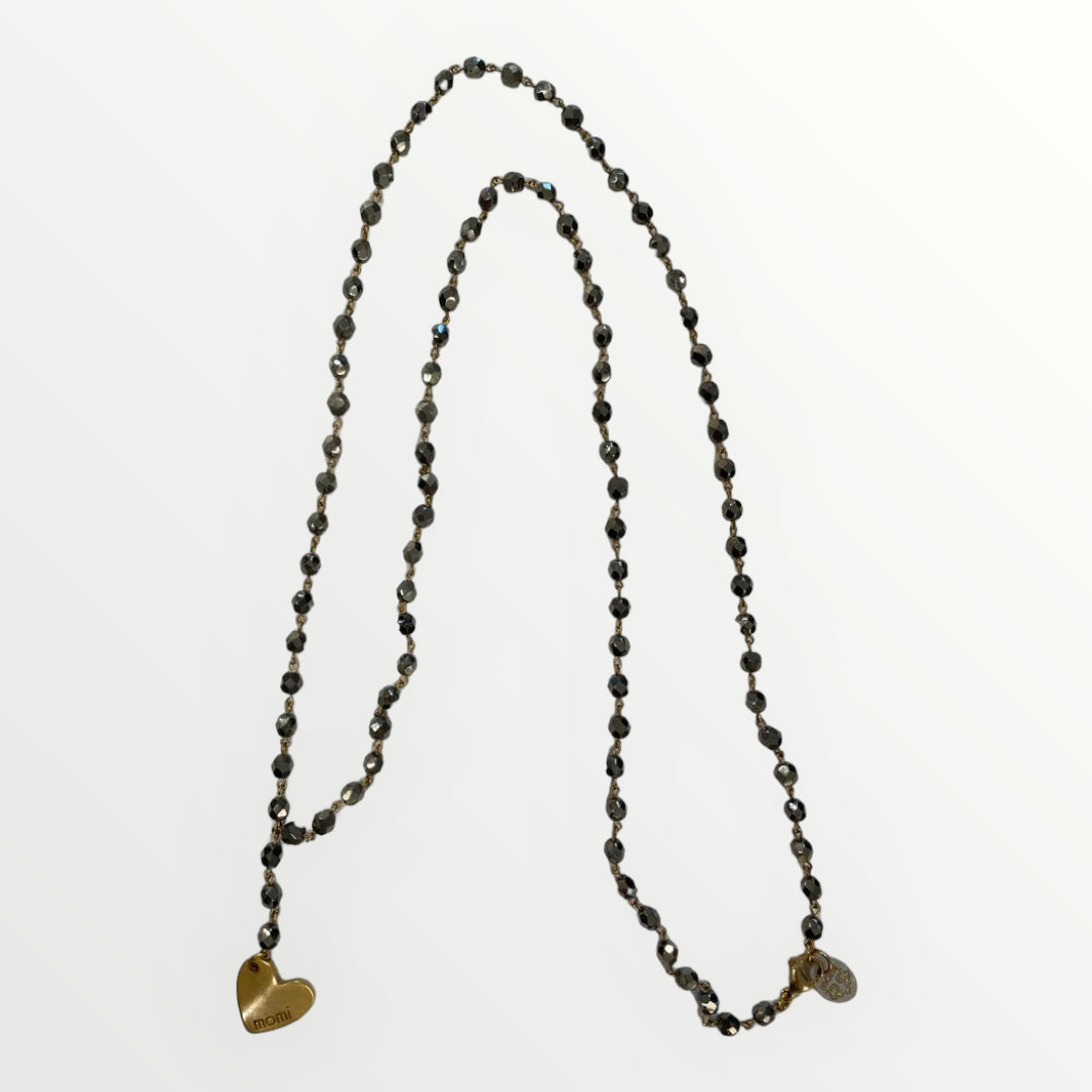 MOMI - COLLANA ROSARIO LUNGO CUORE