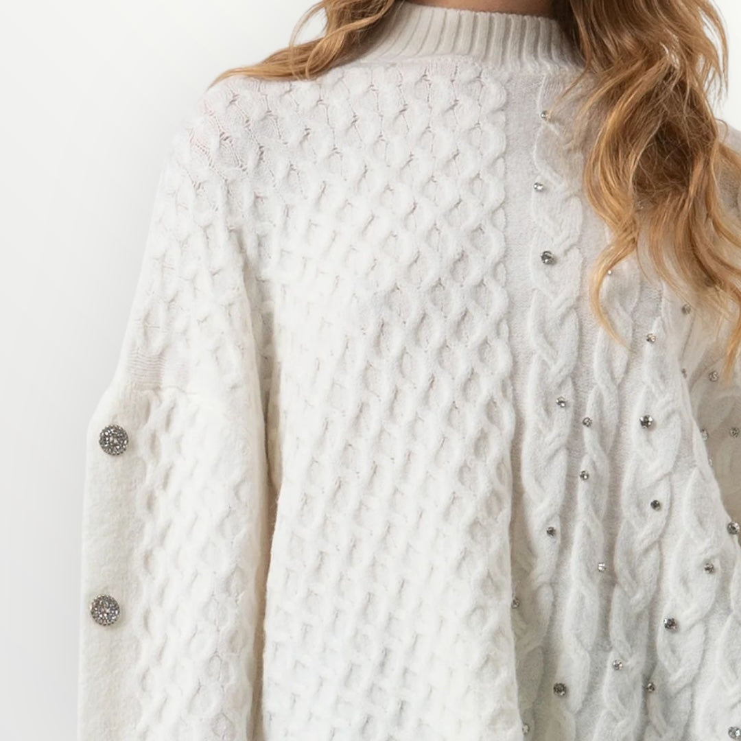 FRACOMINA - MAGLIA OVER CON PUNTO TRECCIA