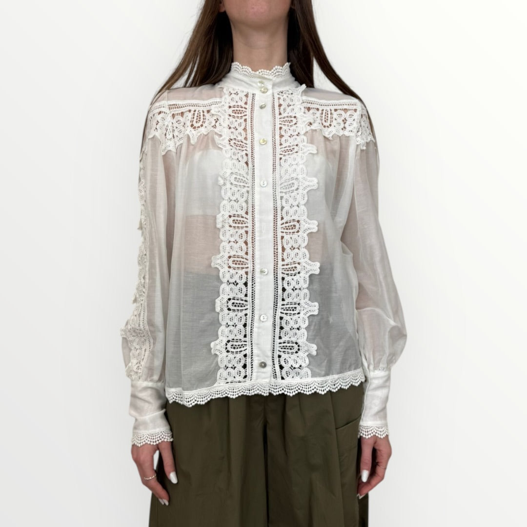 SOUVENIR - CAMICIA IN PIZZO SANGALLO