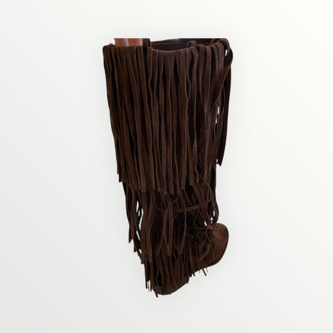 OVYE - STIVALE ALTO CON FRANGE