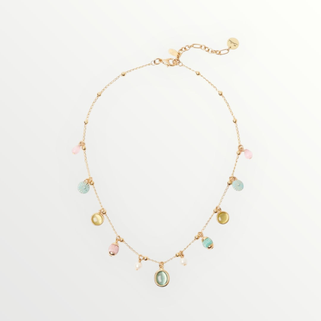 SODINI - COLLANA GIROCOLLO CON SFERE PENDENTI