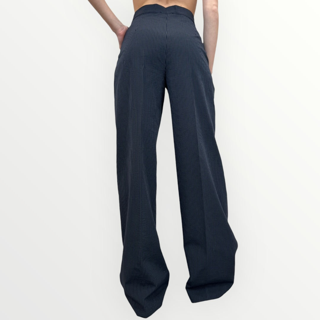 FERRONE - PANTALONE GESSATO A PALAZZO