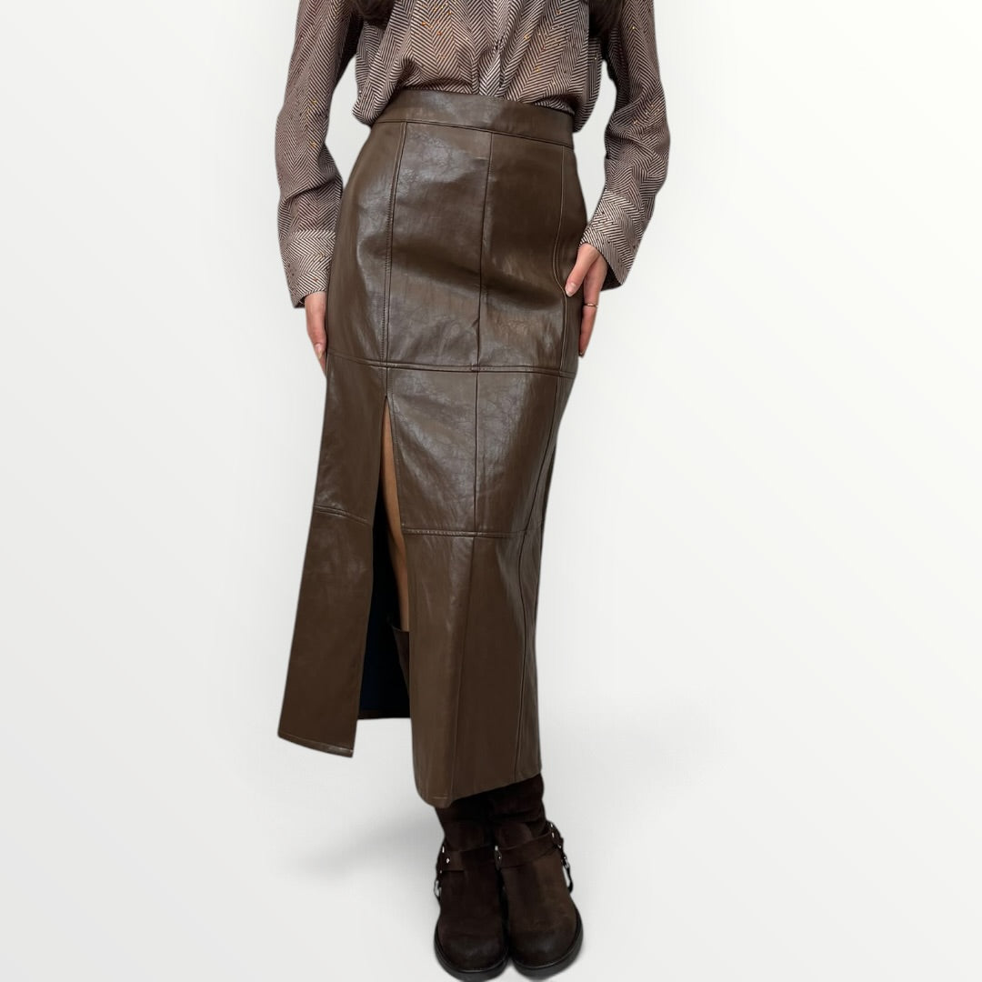 NO SECRETS - GONNA IN ECO-PELLE CON SPACCO
