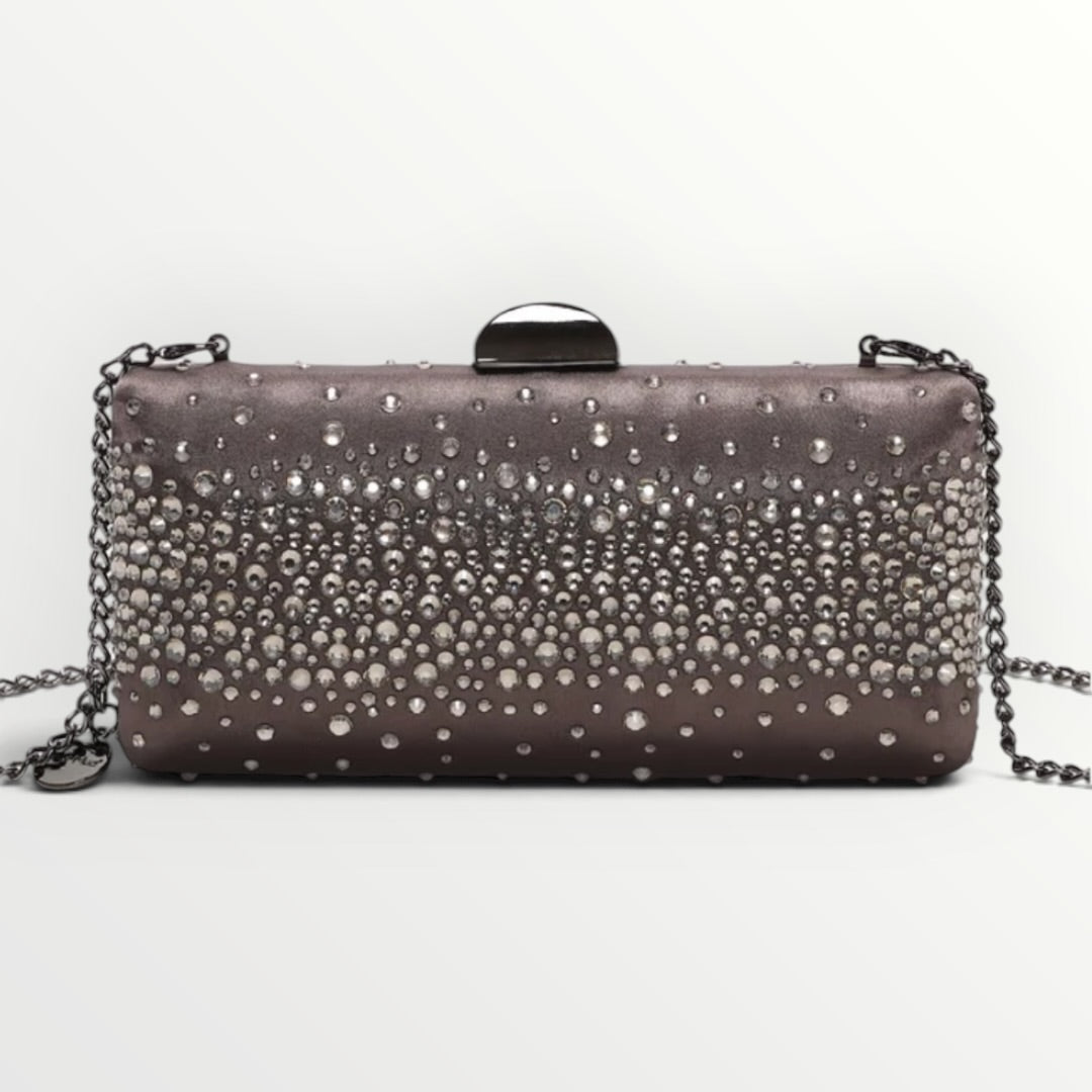 MIMI' MUA' - BORSA CLUTCH CON STRASS SPARSI
