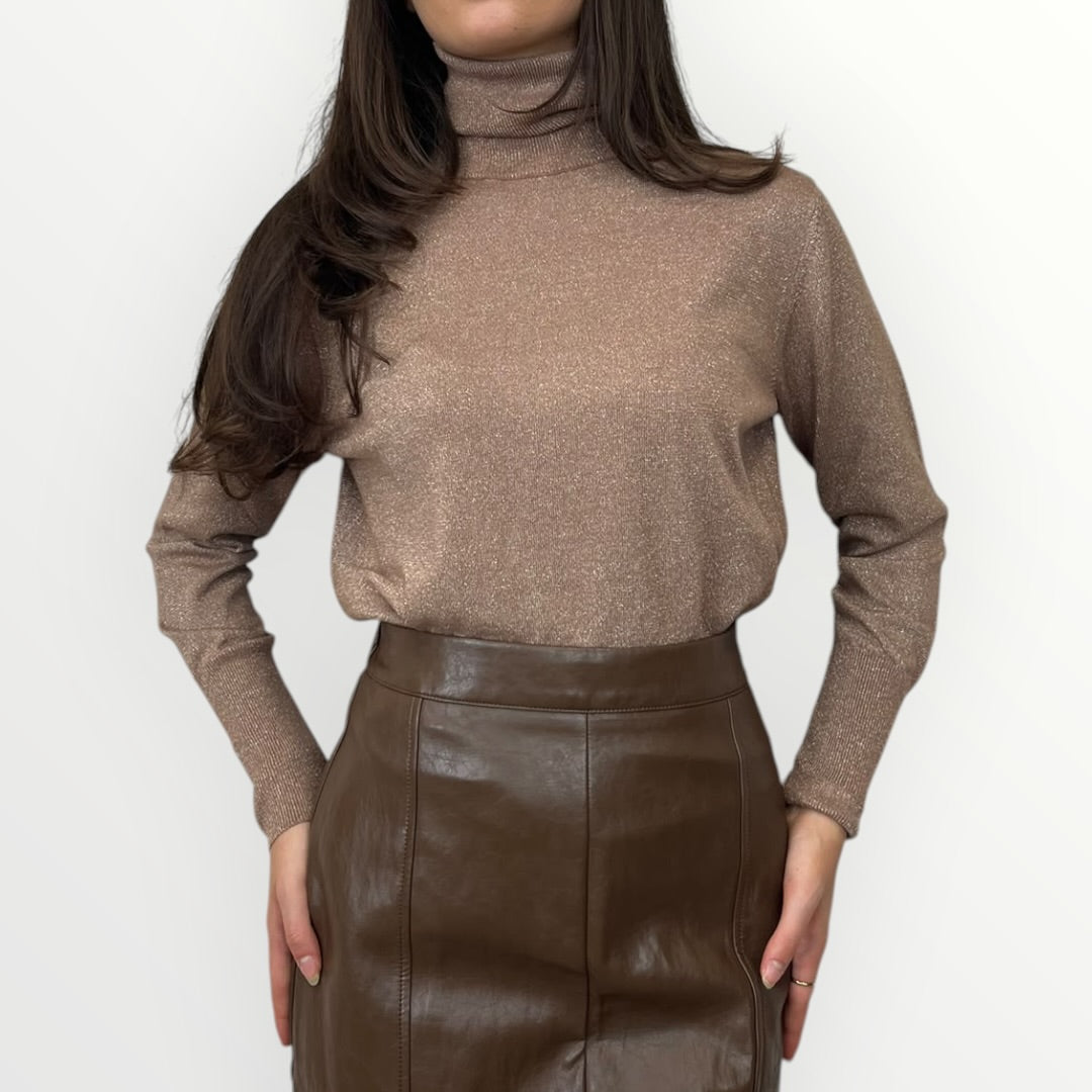 NO SECRETS - MAGLIA DOLCEVITA IN LUREX