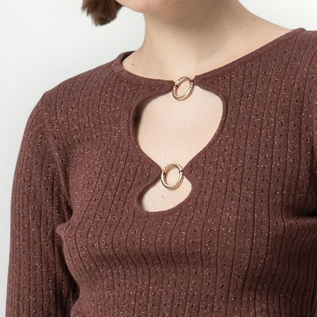 FRACOMINA - MAGLIA SLIM CON LUREX