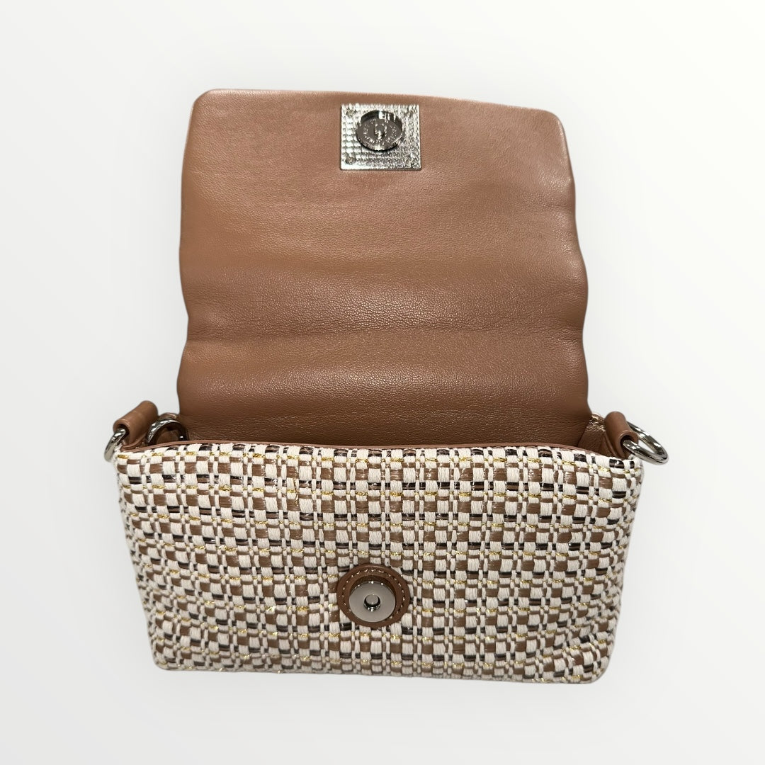 MIMI' MUA' - BORSA IN TWEED CON TRACCOLA