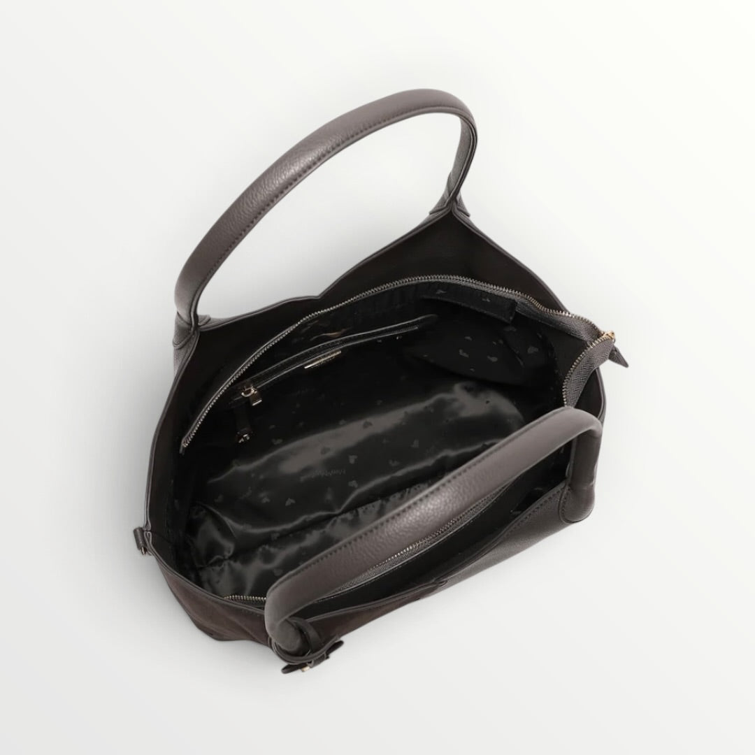 MIMI' MUA' - BORSA PATCH EFFETTO CAMOSCIO