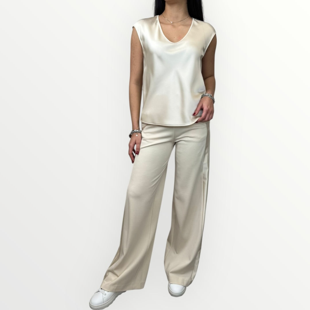 IMPERIAL - BLUSA SMANICATA IN RASO