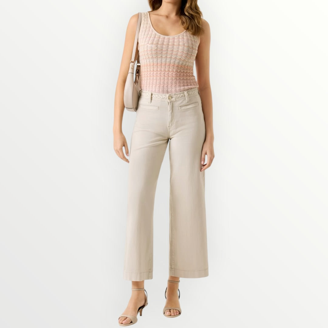 GUESS - JEANS A PALAZZO CON INTRECCIO IN VITA