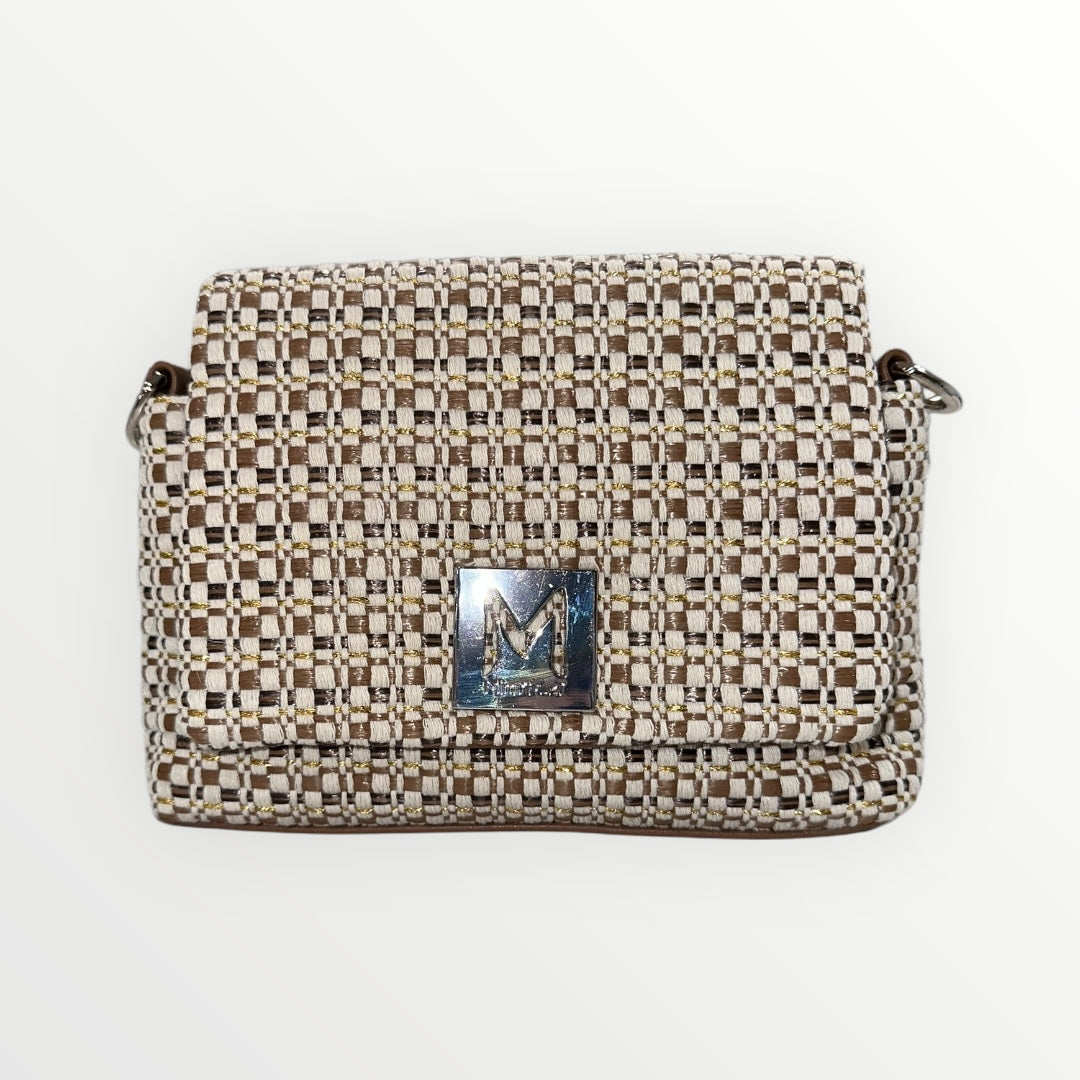 MIMI' MUA' - BORSA IN TWEED CON TRACCOLA