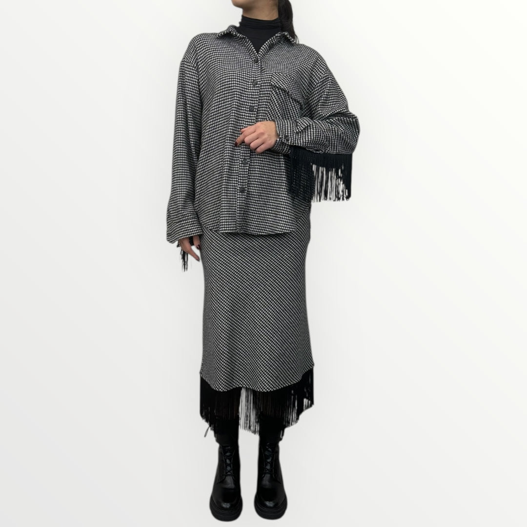 MOTEL - CAMICIA PIEDE DE PULE CON FRANGE