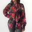 GUESS - CAMICIA A FIORI CON LACCETTO AL COLLO