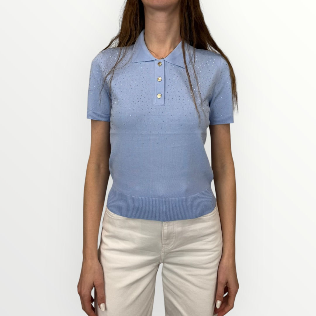 FRACOMINA - POLO CON BRILLANTINI