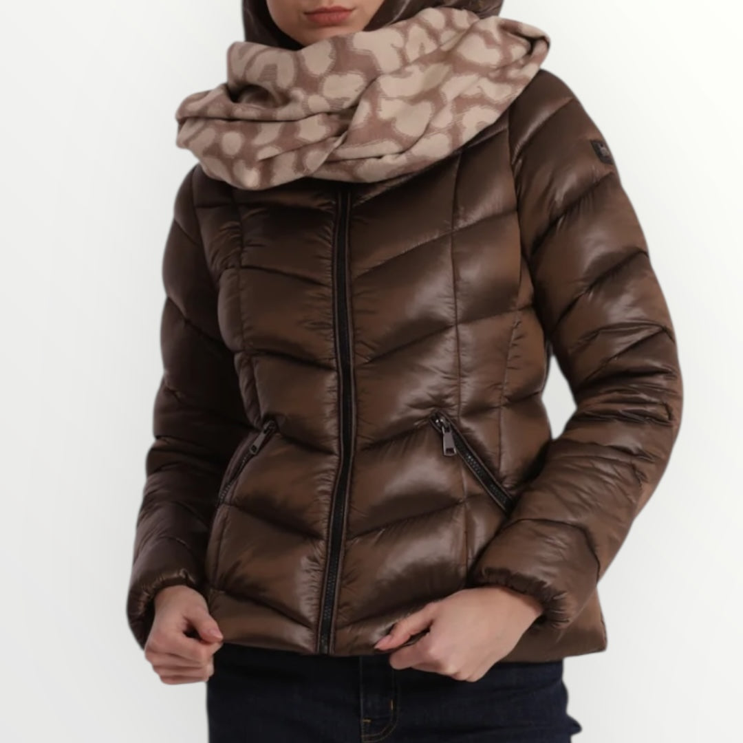 MIMI MUA' - SCIARPA CON MOTIVO LEOPARDATO