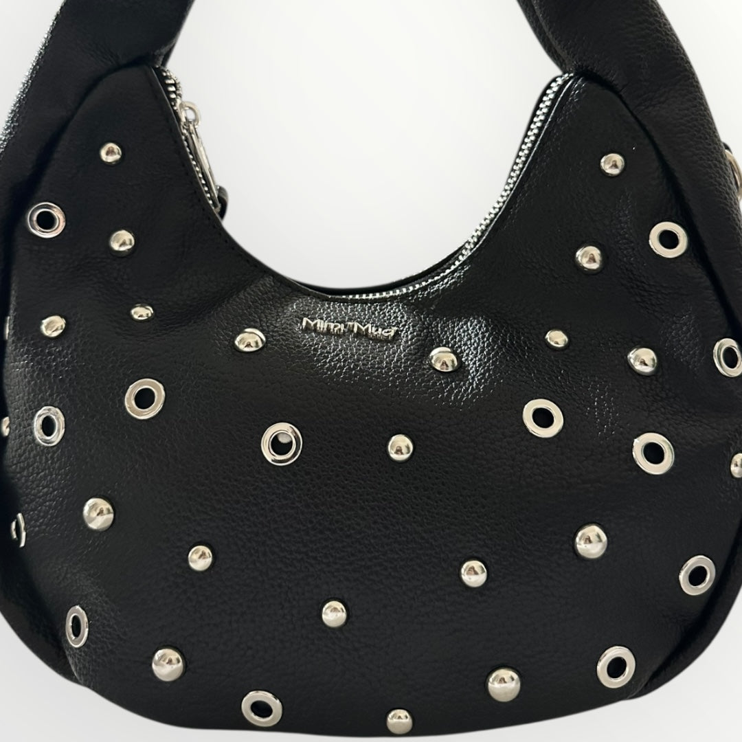 MIMI' MUA' - BORSA MORBIDA CON BORCHIE PIATTE
