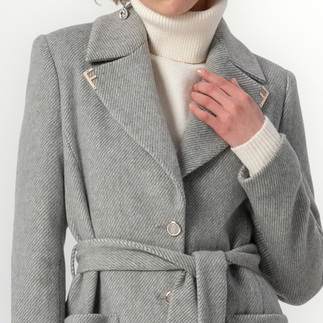 FRACOMINA - CAPPOTTO MONOPETTO TESSUTO SPIGATO