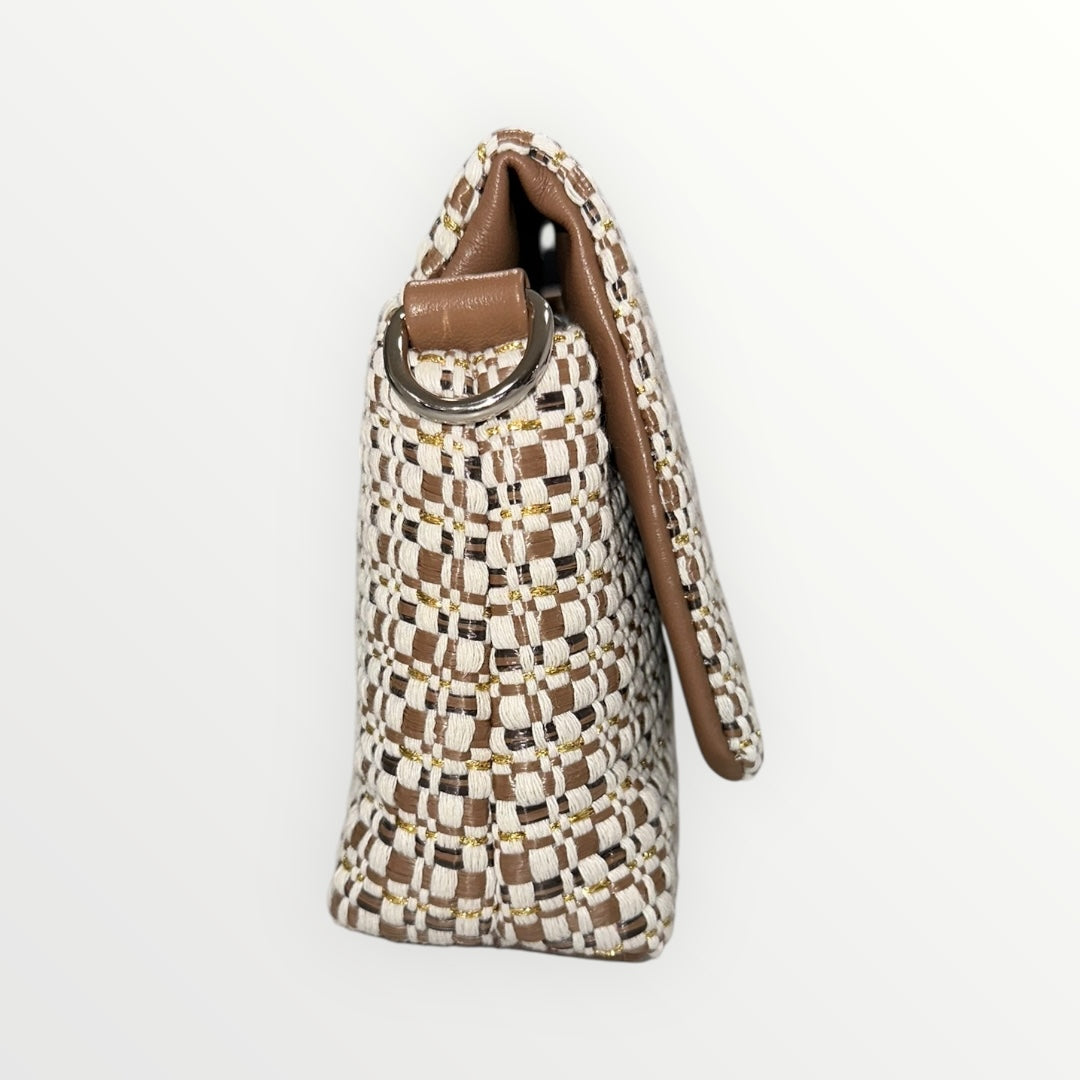 MIMI' MUA' - BORSA IN TWEED CON TRACCOLA