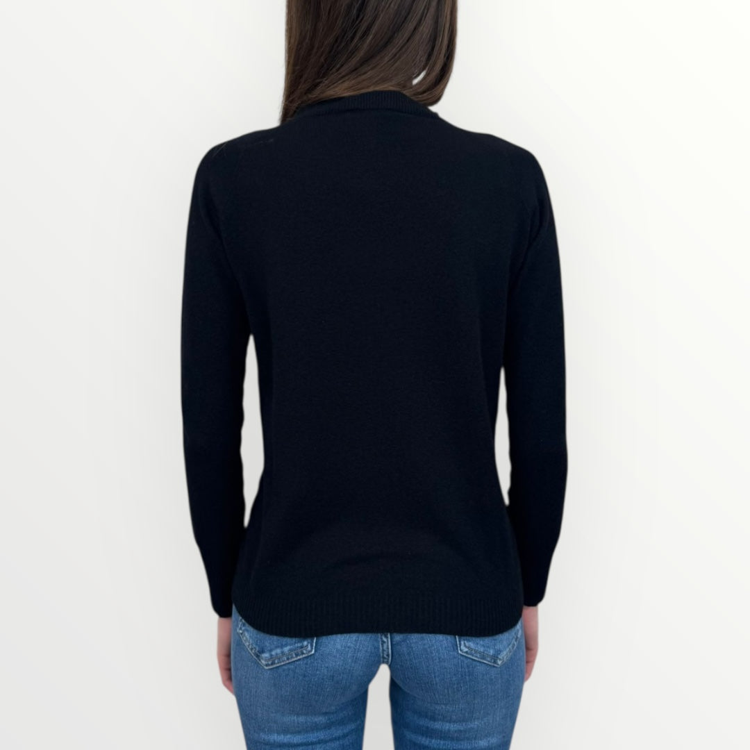 ANGELA DAVIS - MAGLIA SEMPLICE CON PROFILI A COSTINA