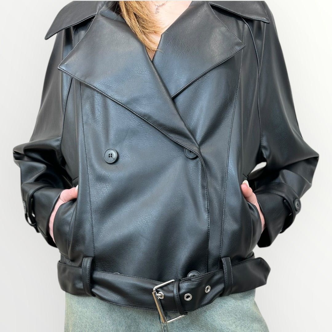 HAVEONE - BOMBER DOPPIOPETTO CON CINTURA