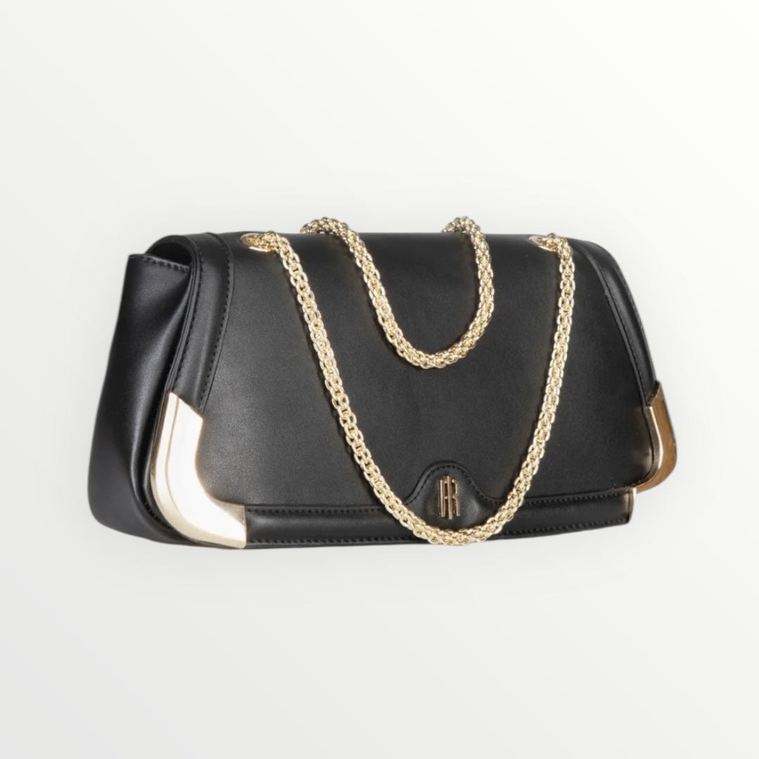 FRACOMINA - BORSA CON DETTAGLI METALLICI E CATENA