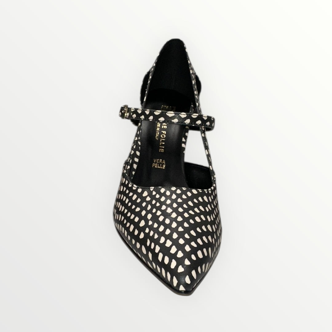 DIVINE FOLLIE - DECOLLETE' A POIS CON LACCETTI