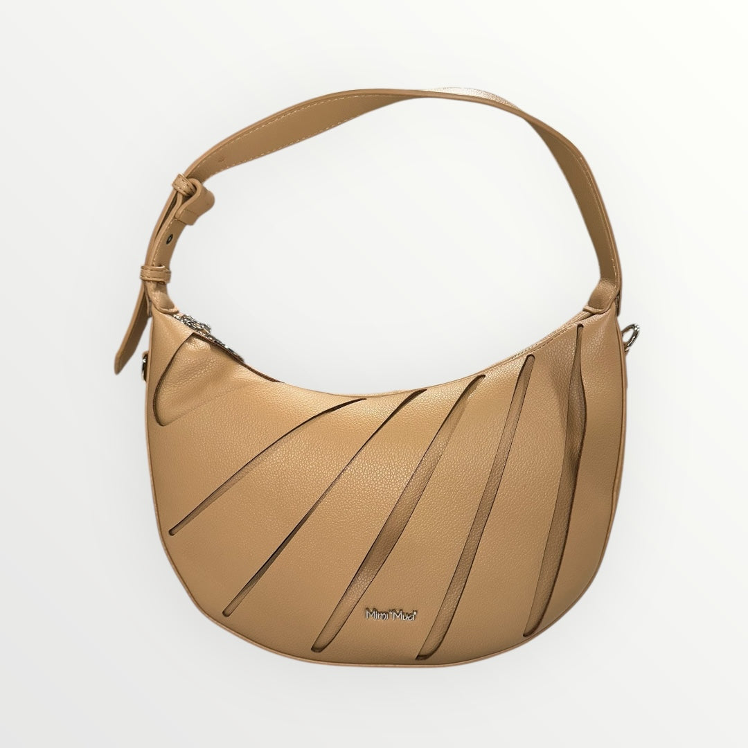MIMI' MUA' - BORSA A SPALLA CON EFFETTO GEOMETRICO