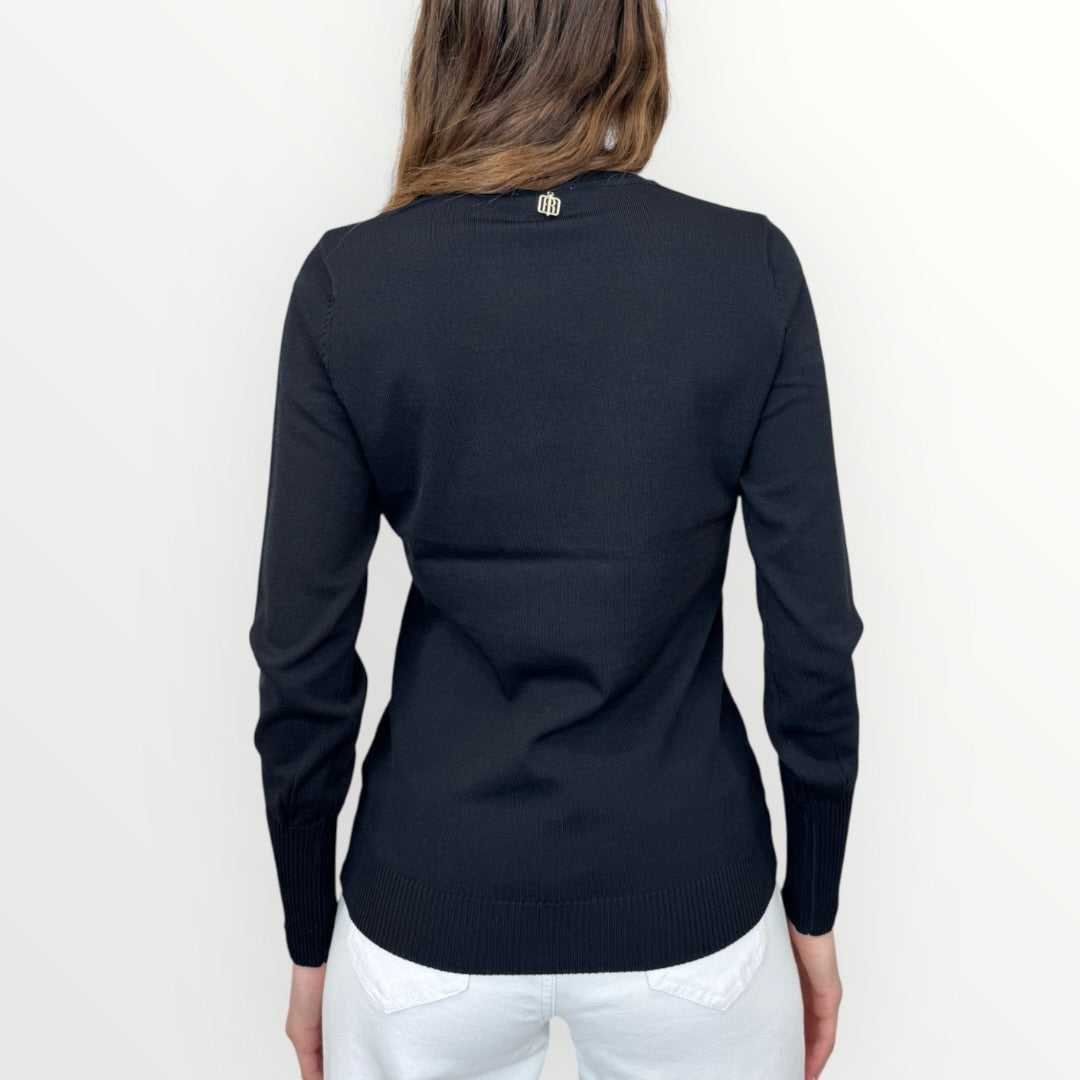 FRACOMINA - MAGLIA SLIM CON SCOLLO A V