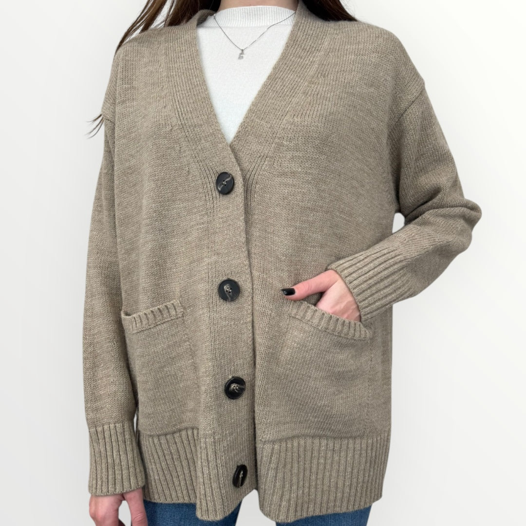 ANGELA DAVIS - CARDIGAN CON BOTTONI E TASCHE