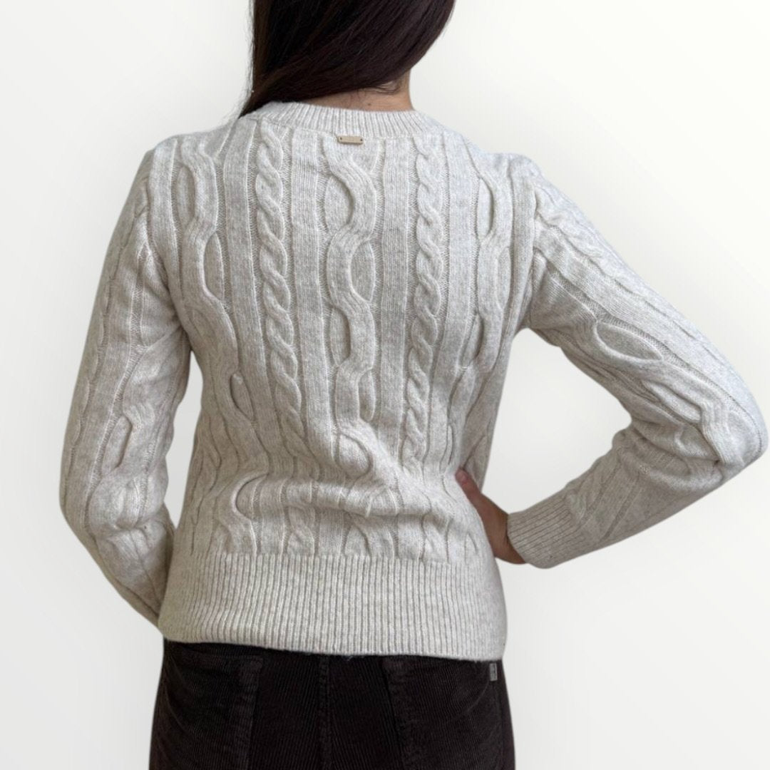 FRACOMINA - MAGLIA GIROCOLLO CON TRECCE