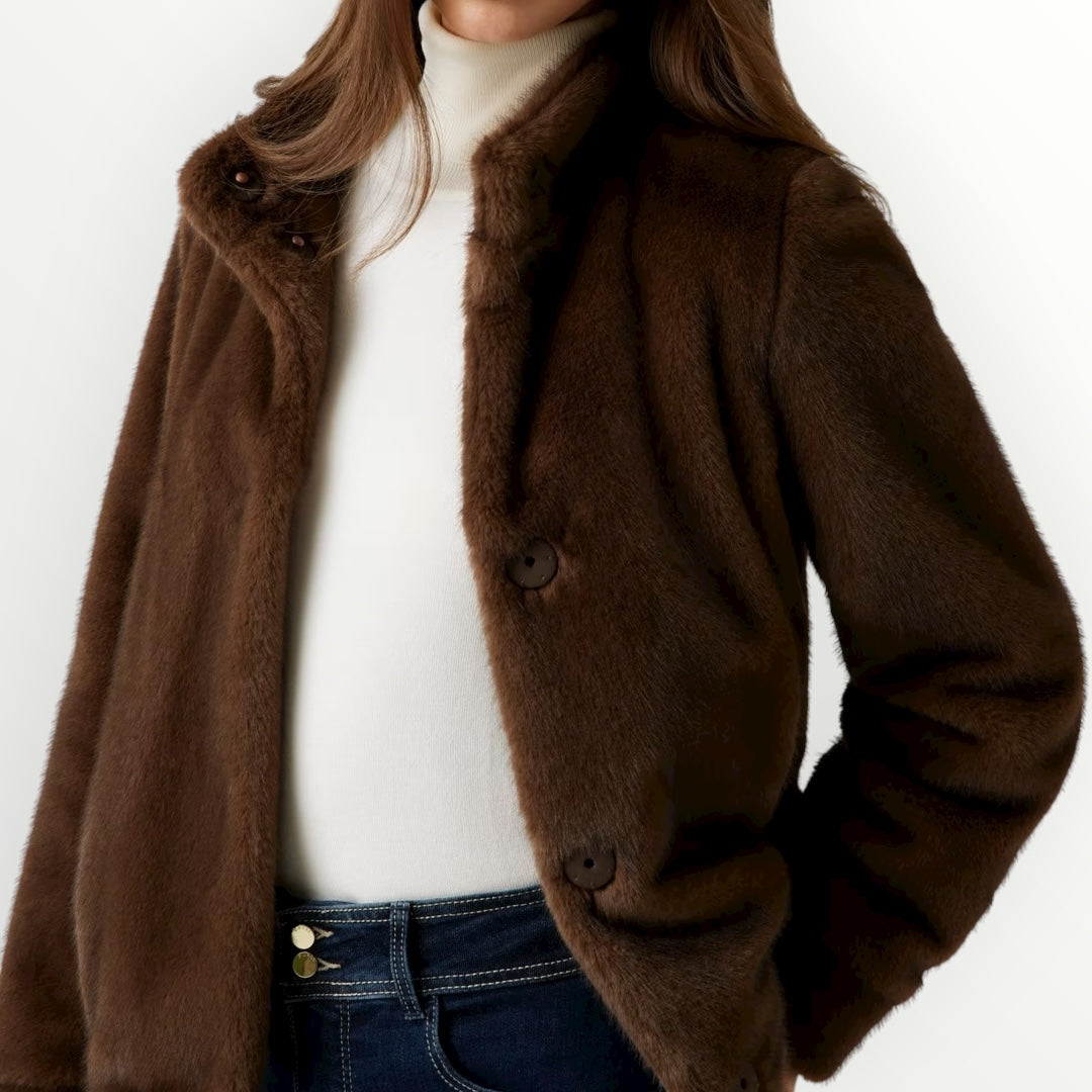 GUESS - GIACCA IN ECO PELLICCIA CON TASCHE