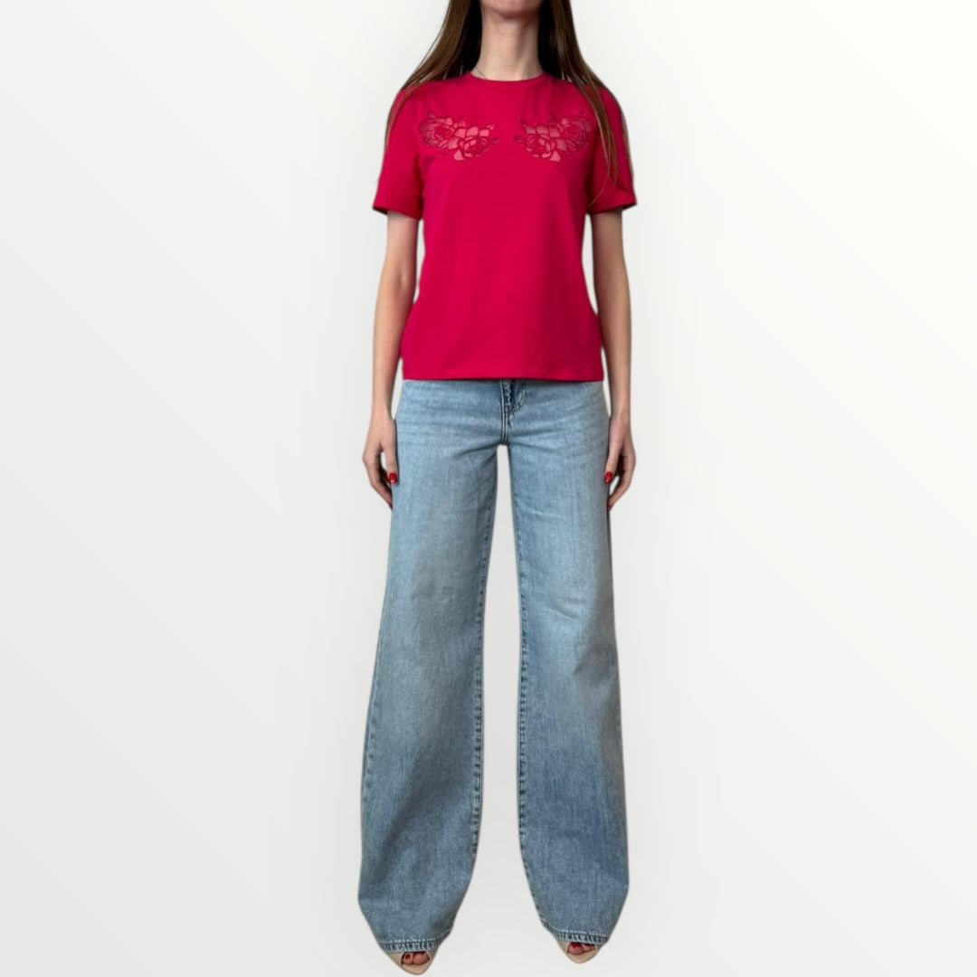 FRACOMINA - T-SHIRT CON RICAMI