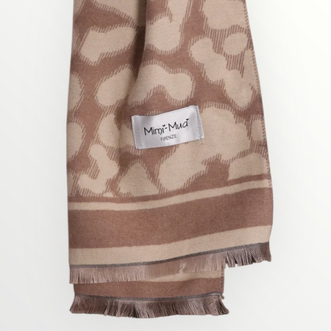 MIMI MUA' - SCIARPA CON MOTIVO LEOPARDATO