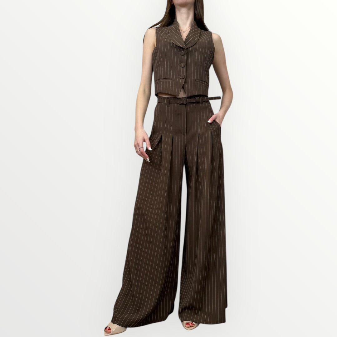 IMPERIAL - PANTALONE GESSATO A PALAZZO