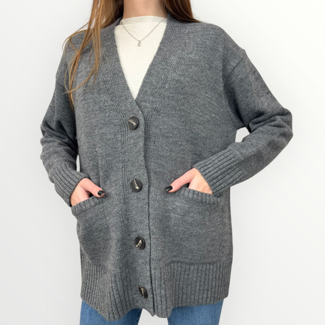 ANGELA DAVIS - CARDIGAN CON BOTTONI E TASCHE