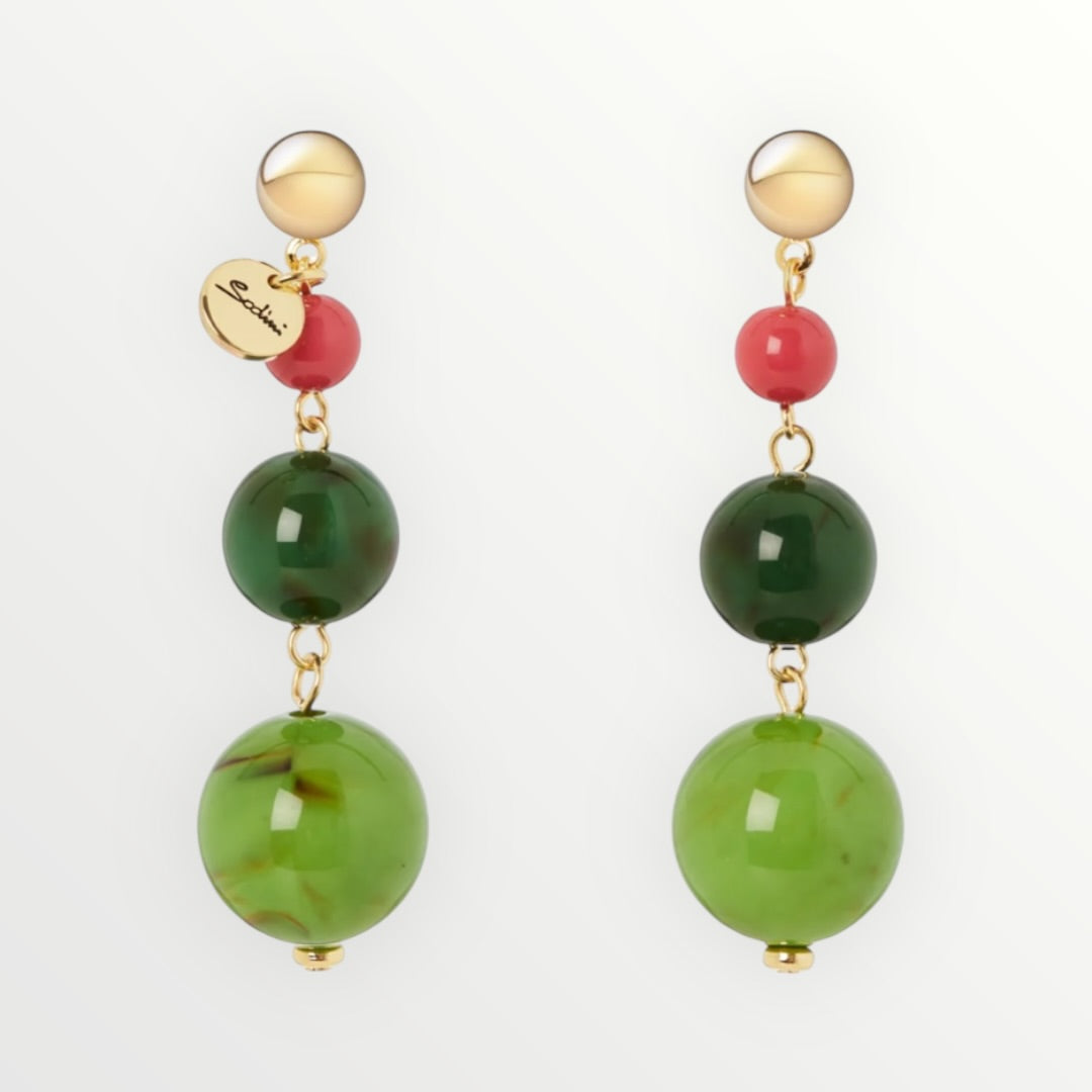 SODINI - ORECCHINI TRE SFERE DEGRADE'