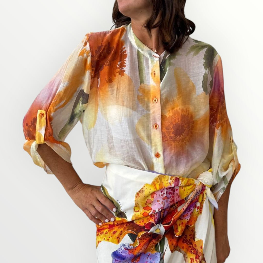 HAVEONE - CAMICIA ORCHIDEA ALLA COREANA