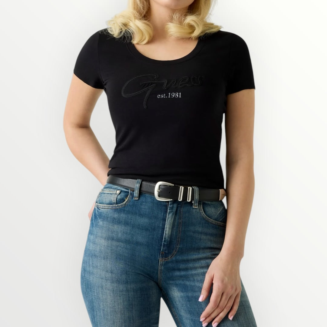 GUESS - T-SHIRT CON LOGO IN RILIEVO