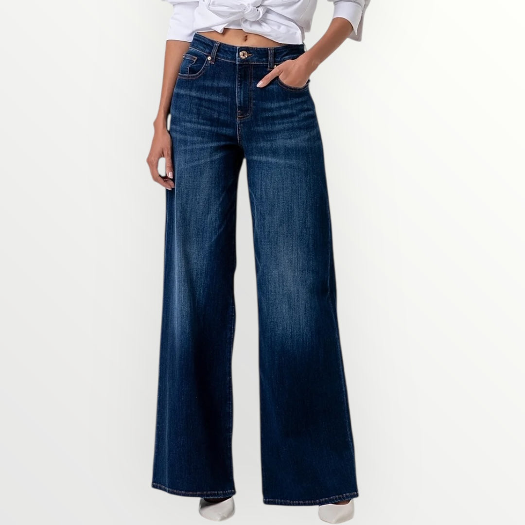 FRACOMINA - JEANS FLARE DENIM LAVAGGIO MEDIO