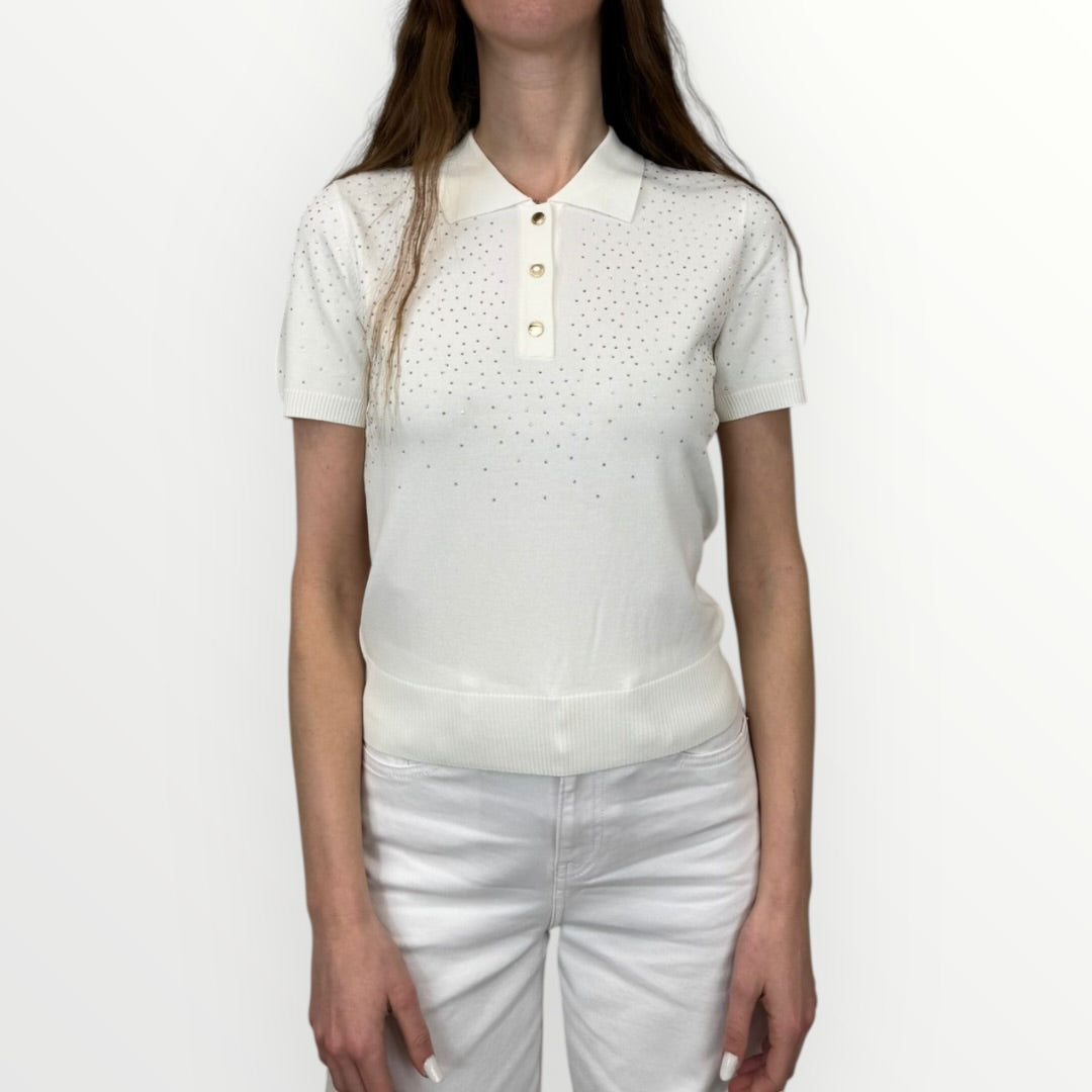 FRACOMINA - POLO CON BRILLANTINI