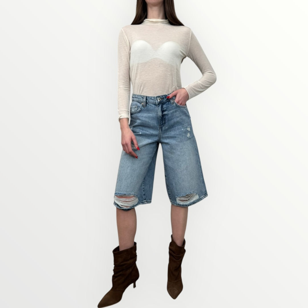 FRACOMINA - BERMUDA CON STRAPPI