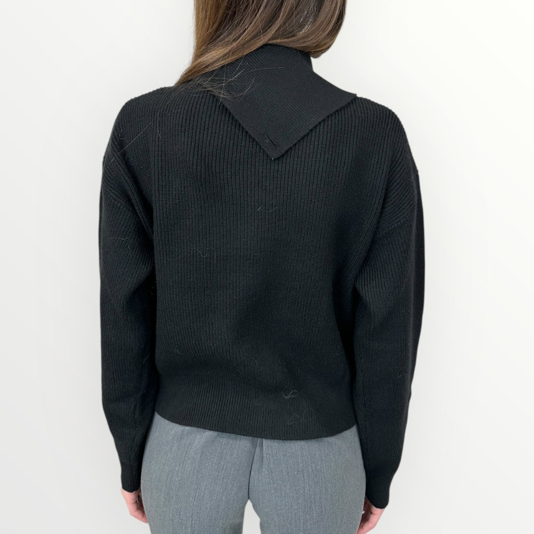 FERRONE - MAGLIA A COSTINE CON BOTTONCINI