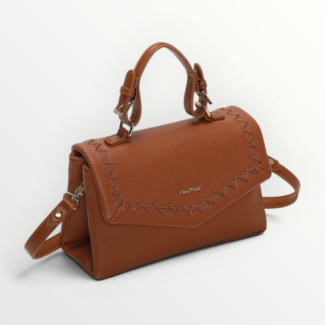 MIMI' MUA' - BORSA A MANO CON CUCITURE A VISTA