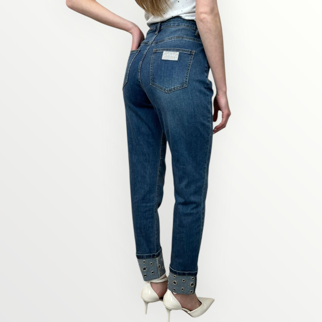 NO SECRETS - JEANS CON OCCHIELLI SUL FONDO