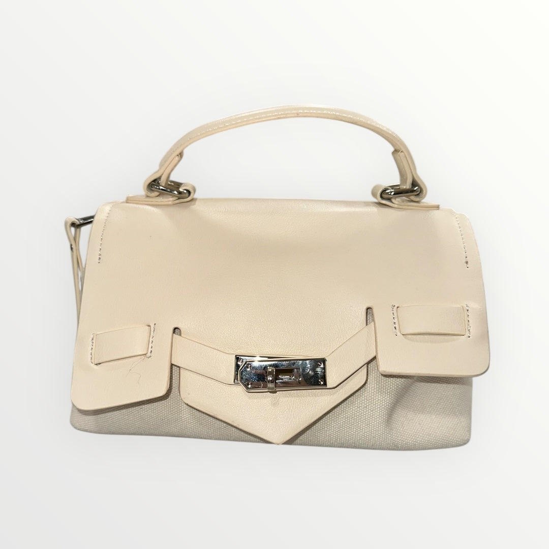 MIMI' MUA' - BORSA IN TESSUTO CON PATTA IN ECO-PELLE